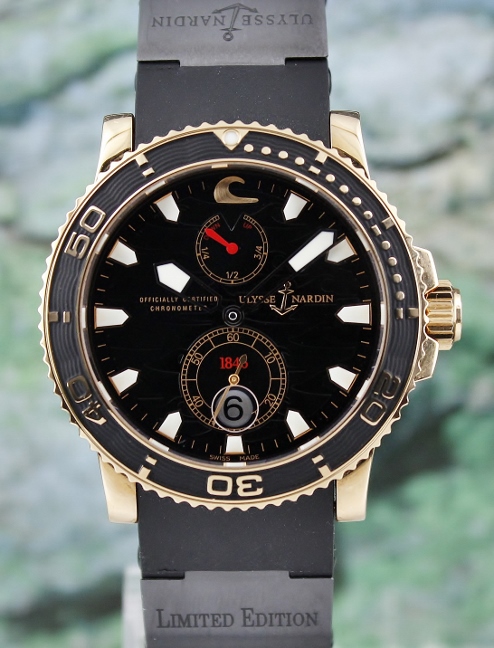 (image for) Like New Ulysse Nardin 18K Rose Gold Maxi Marine Chronometer Limited Edition 500 Pieces / 266-37